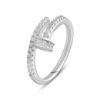 Серебряное кольцо CatalogSilver с фианитами, вес изделия 2,87 гр (2128793) 18 размер