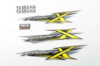 Наклейки (набор) Yamaha X-FORCE (30х6см, желтые) (#7438) (N-1276)