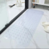 Коврик для ванной комнаты и душа атискользящий,для тела массажный силиконовый с присосками,прозрачный,40х100см