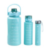 Набір пляшок для води з мотивуючими написами 300/700/2000 мл, м'ятний