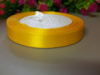 Атласная лента/ 1,2 см/ 23 метра/ жёлтый теплый