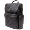 Рюкзак під рептилію шкіряний Vintage 20431 Чорний