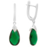 Серебряные серьги CatalogSilver с изумрудом nano 8.965ct (2197430)
