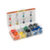 Набор клемм/наконечников 300шт(E0508r+w-50/2 E2508bl-30,E1008g-40,E1508o-40,E4009gr-40,E7508y-40,E6012b-20)в боксе