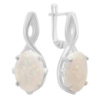 Серебряные серьги CatalogSilver с опалом 4.429ct, фианитами (2174349)