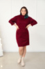 Тепла сукня з двосторонньої ангори «Debra» оптом | Батал Бордовий, 50-52