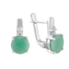Серебряные серьги CatalogSilver с натуральным изумрудом 4.099ct (2090694)