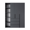 Шкаф распашной комбинированный №8 ART IN HEAD Light 1600x500x2200 Графит (LTK087000000)