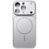 DM Чохол AG Glass Case With MagSafe для iPhone 15 Pro Max Silver