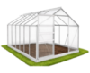 Садовая теплица из поликарбоната 7,22 м² (3,8 х 1,9 х 1,95 м), Прозрачная