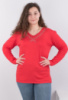 Жіноча червона кофта з декором