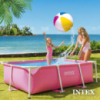 Intex 28266, 220×150×60 см прямокутний каркасний басейн Pink Rectangular Frame Pool рожевий