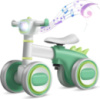 Беговел детский 4-х колесный с музыкой зелёный