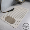 Коврик атискользящий для ванной комнаты и душа,массажный для ног силиконовый с присосками, бежевый 36.5х69 см