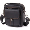 Компактний месенджер на два відділення чоловічий 720395 Чорний