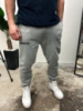 Светлые мужские утепленные спортивные штаны.12-194
