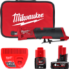 Шліфмашина пряма цангова акумуляторна безщіткова MILWAUKEE, M12 FDGS-422B (зарядний пристрій С12 С, 1 акумулятор М12 В2 2Аг, 1 а