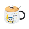 Чашка фарфоровая Панда 450 мл с бамбуковой крышкой Sweet Dream HP7203M
