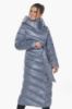 Куртка женская Braggart зимняя длинная с поясом и капюшоном - 51046 цвет ниагара