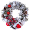 Венок искусственный рождественский с украшениями YES Ностальгия 903773 15 см