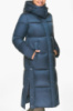 Куртка женская Braggart зимняя длинная с капюшоном - 52650 сапфирового цвета