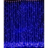 Гирлянда штора-водопад, проз. шнур, круг. лампы, 3*3 м, 480 LED, синий, с переход.