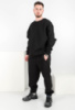 Чоловічий чорний спортивний костюм на флісі