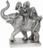 Декоративная статуэтка «Слон и Обезьяны» 25.5х10.5х27см, полистоун, серебро