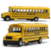 Модель автомобиля School bus 1:64 металлическая инерционная машинка школьный автобус игрушка жёлтая в коробке