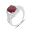 Серебряное кольцо CatalogSilver с натуральным рубином 5.075ct, вес изделия 3,94 гр (2172734) 18 размер
