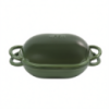 Чугунная овальная форма для выпечки хлеба с крышкой 25×17×15 (см) форма для хлеба в духовку Зеленая HP-1-23-GREEN