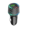 Автомобільний зарядний пристрій BOROFONE BZ21 Brilliant 48W dual port  PD30W+QC3.0 car charger Black (6941991101175)