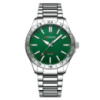 Чоловічий годинник Curren 8452 Silver-Green зі сріблястим браслетом та зеленим циферблатом