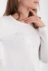 Жіноча біла кофта з декором