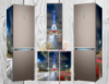 Дизайнерские наклейки на холодильник Париж креатив