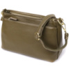 Кожаная сумка с плотным дном для женщин Vintage 22984 Оливковый