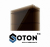 Soton Titan поликарбонат сотовый 16 мм бронза (бронзовый полновесный лист с UF - защитой). Срок гарантии 15 лет.