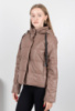 Жіноча коричнева куртка з капюшоном