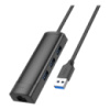 Хаб USB Hoco HB42 4-in-1 (USB to USB3.0*3+RJ45 1Gbps) (L=1.2M)