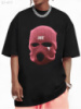 Футболка з дтф принтом - чорна - 57-477