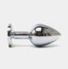 Сталева анальна пробка Buttplug з кристалом 6,4x2,3 см Сріблястий