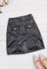 Жіноча чорна спідниця з еко-шкіри