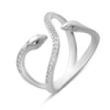 Серебряное кольцо CatalogSilver с фианитами, вес изделия 3,25 гр (2160885) 18 размер