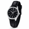 Жіночий годинник Casio LTP-V005L-1B — Класична модель з чорним шкіряним ремінцем та мінеральним склом