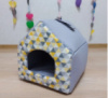 Домик для собак и кошек, лежанка, сумка-переноска для собак и кошек Желтые ромбы