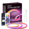 Гибкий RGB Smart Neon неон 5м USB управление с телефона + пульт ДУ + клипсы крепления