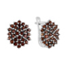 Серебряные серьги CatalogSilver с натуральным гранатом 2.882ct (1228562)