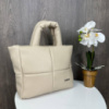 Женская дутая сумочка на плечо, качественная классическая мягкая сумка для девушек под Zara Бежевый