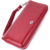 Женский лакированный кошелек на молнии из натуральной кожи ST Leather 22677 Красный