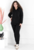 Жіночий чорний спортивний костюм на флісі